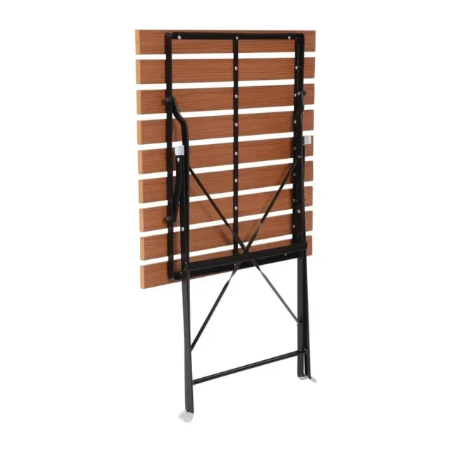 Square Bistro Style Table Wood Imitation 60 cm