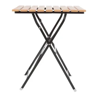 Square Bistro Style Table Wood Imitation 60 cm