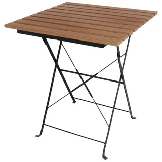 Square Bistro Style Table Wood Imitation 60 cm