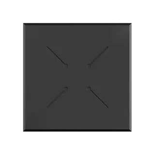 Mesa Bistrô Design Pé Infinity Preto Tampo HPL Galaxy Marble 70x70 cm