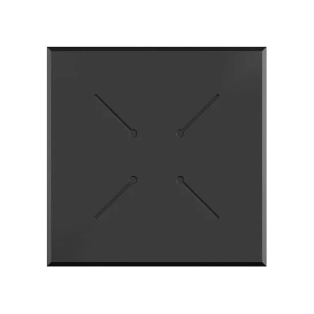 Mesa Bistrô Design Pé Infinity Preto Tampo HPL Galaxy Marble 70x70 cm