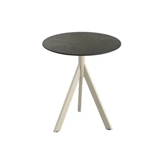Bistro Table Ø 70 cm - HPL Midnight Marble Top & Infinity Tripod Sand Base