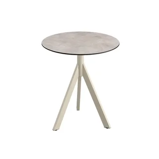 Mesa Bistro Base Infinity Trípode Arena Tablero HPL Moonstone Diámetro 70 cm