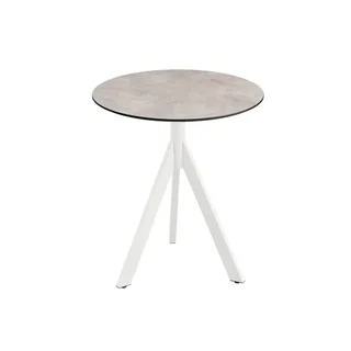 Bistro Table Ø 70 cm - White Infinity Tripod Base and HPL Moonstone Top