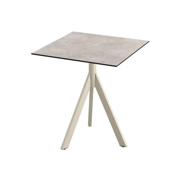 Bistro Table Sand Infinity Tripod Base HPL Moonstone Top 70x70 cm