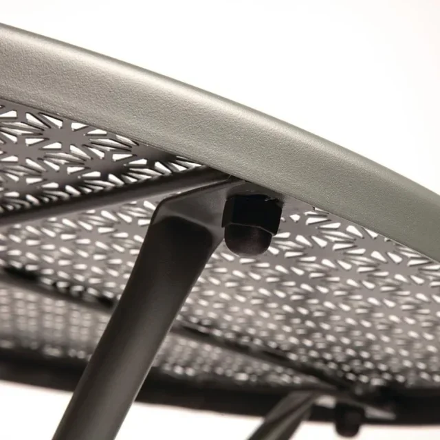 Bistro Round Table Metal Grey Perforated Ø60 cm