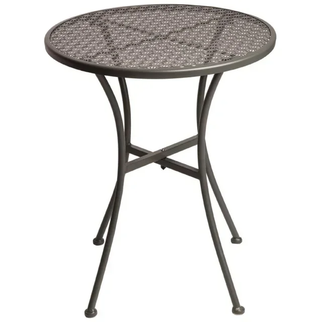 Bistro Round Table Metal Grey Perforated Ø60 cm