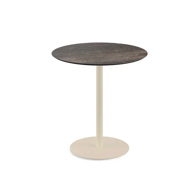 Bistro Table Urban Sandy Base and Riverwashed Wood Top - Diameter 70 cm