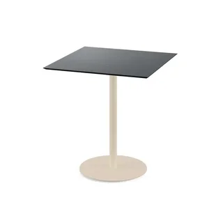Table Bistrot Urban 70x70 cm - Piètement Sable et Plateau Noir