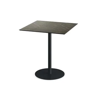 Tavolo Bistrot Urban Base Nera Piano Midnight Marble 70x70 cm