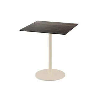 Tavolo da Bistrot Urban 70x70 cm - Base Sabbia e Piano in Legno Riverwashed