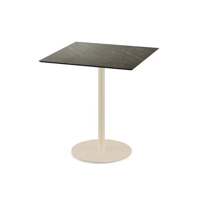 Bistro Table Urban 70x70 cm - Sandy Base and Midnight Black Marble Top
