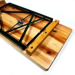 Table de Brasseur en Bois 220x70x78 cm - Style Industriel