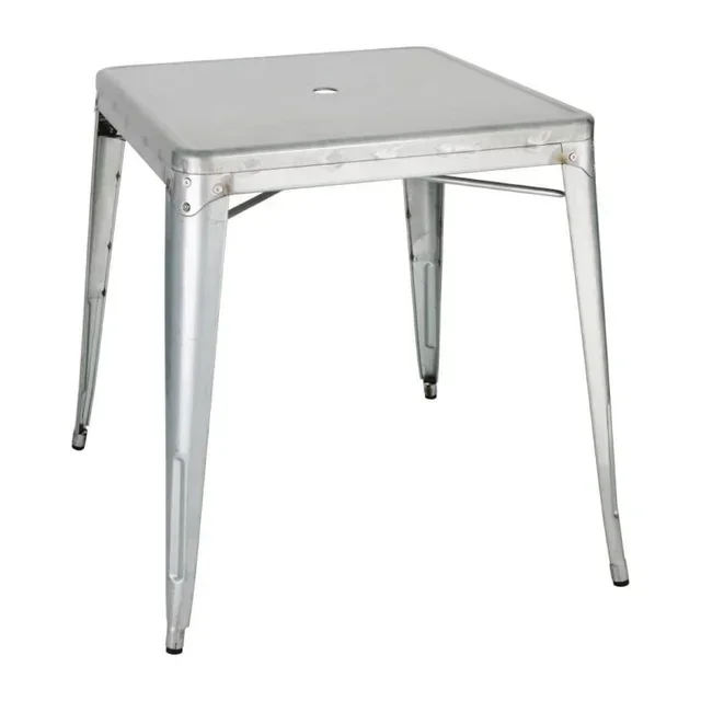 Square Steel Table Grey – Width 668 x Depth 668 mm