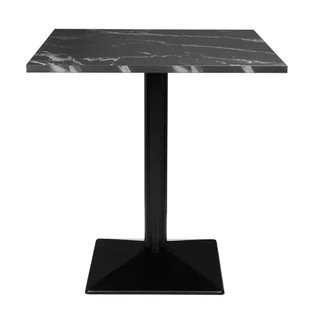 Square Dining Table 70x70 cm - Black Stone Look