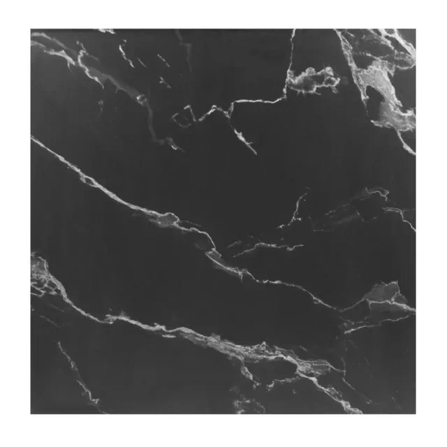 Square Dining Table 70x70 cm - Black Stone Look