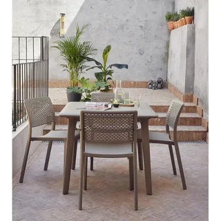 Mesa de Jardín Cuadrada New Dessa 90x90 cm - Arena