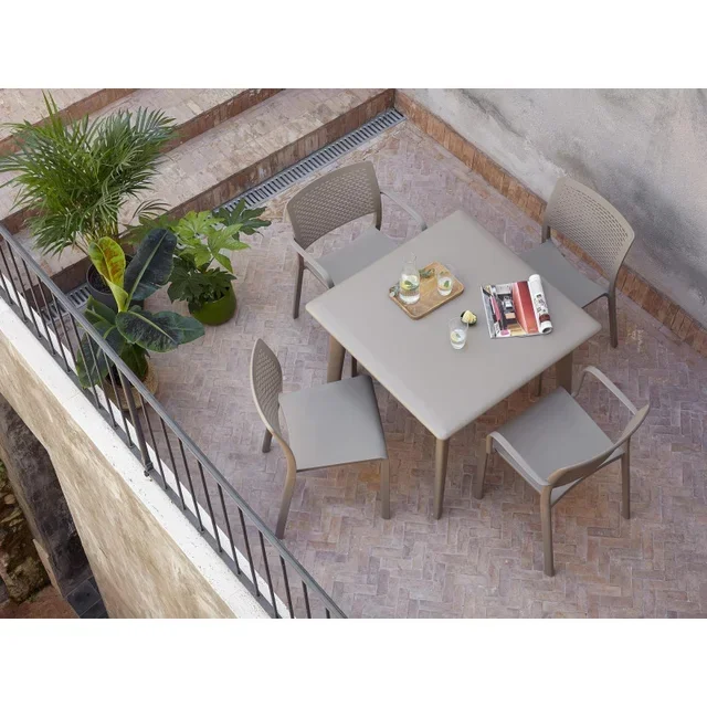 Mesa de Jardín Cuadrada New Dessa 90x90 cm - Arena