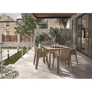 Mesa Quadrada Noa 90x90 cm - Tampo e Pés Brancos