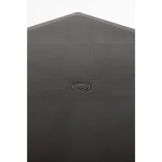 Square Table Black Aluminum Legs 75 cm