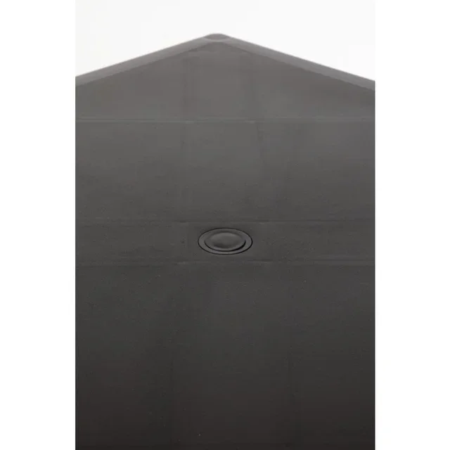 Square Table Black Aluminum Legs 75 cm