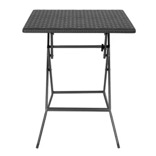 Table Carrée Pliable Noire 62x62 cm - Console Extensible