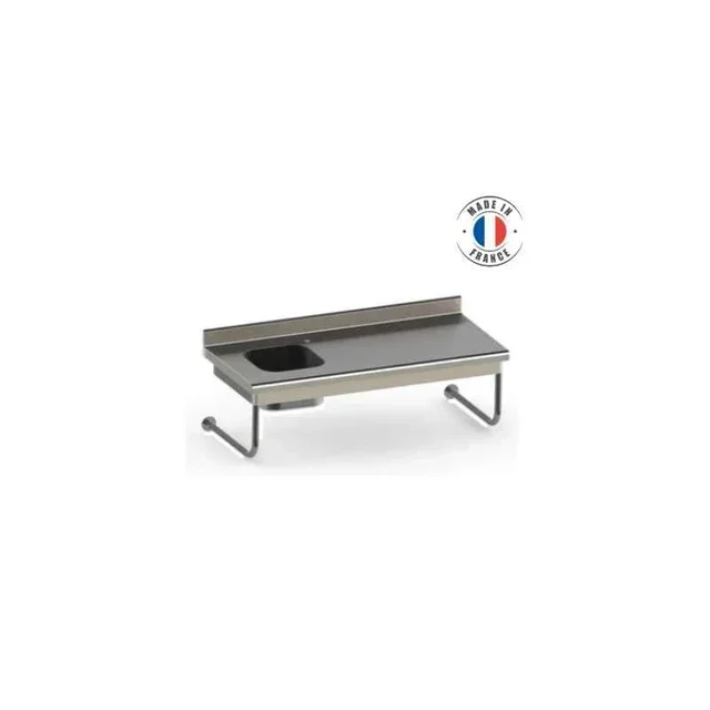 Chef Wall Table with Left Sink - Length 1600 mm