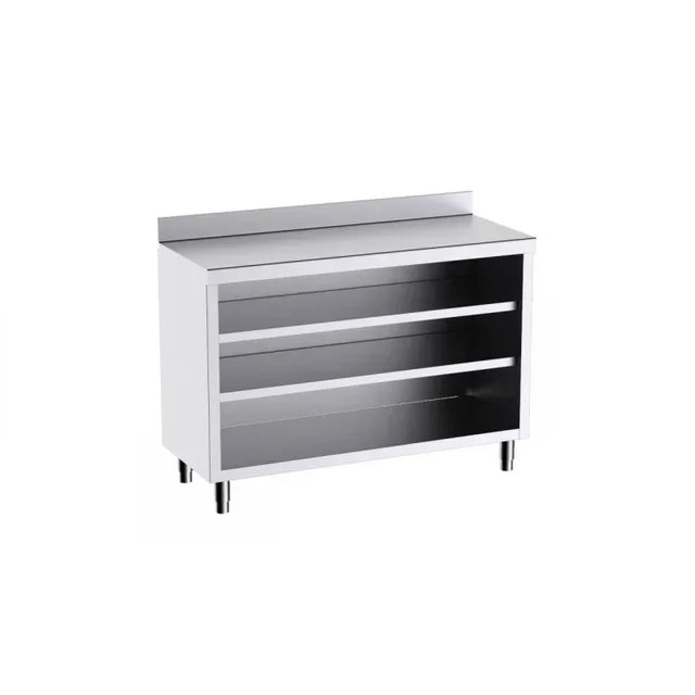 Mesa de Mostrador con Respaldo Integrado y Doble Estante - 1500x600x1050 mm