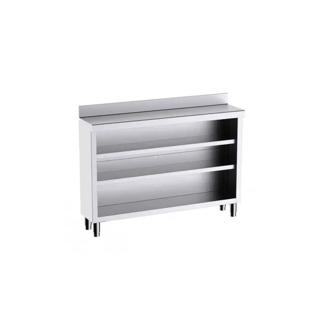 Mesa de Mostrador con Respaldo y 2 Niveles de Almacenamiento - 2000x350x1050 mm