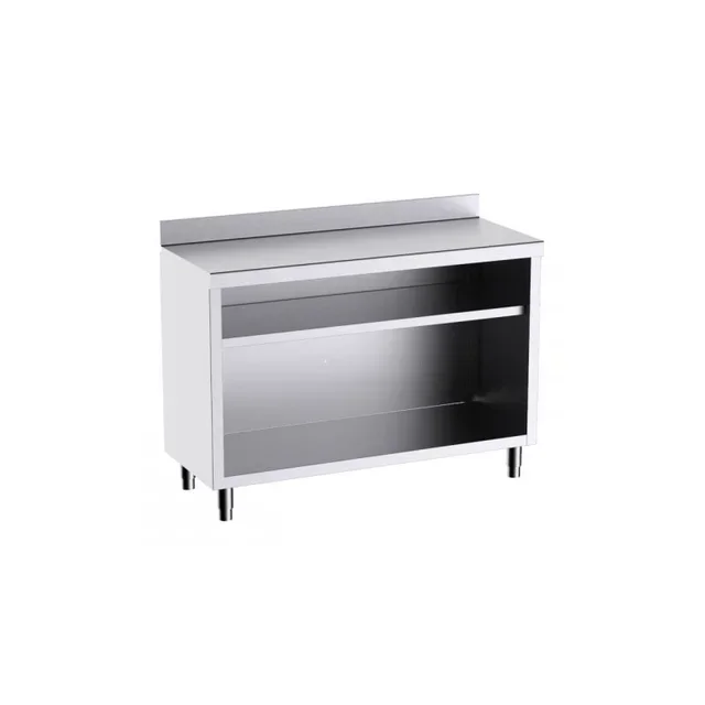 Counter Table with Backsplash and Central Shelf - 1000x600x1050 mm
