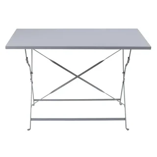 Grey Anthracite Folding Garden Table 110x70 cm - Rectangular Resin Top