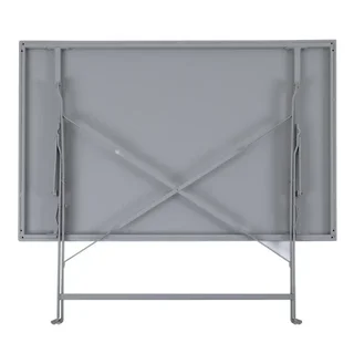 Grey Anthracite Folding Garden Table 110x70 cm - Rectangular Resin Top