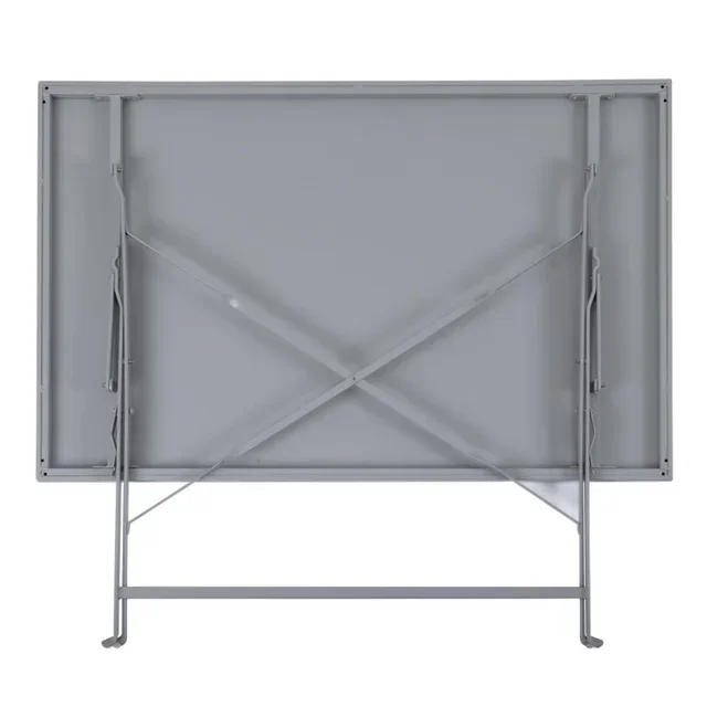 Grey Anthracite Folding Garden Table 110x70 cm - Rectangular Resin Top