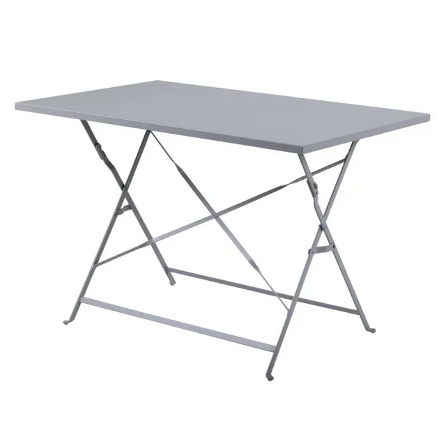 Grey Anthracite Folding Garden Table 110x70 cm - Rectangular Resin Top