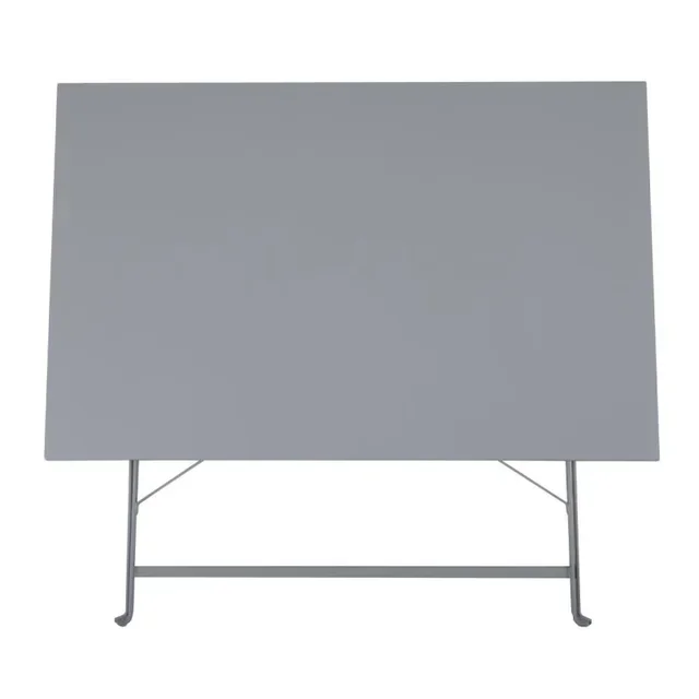 Grey Anthracite Folding Garden Table 110x70 cm - Rectangular Resin Top