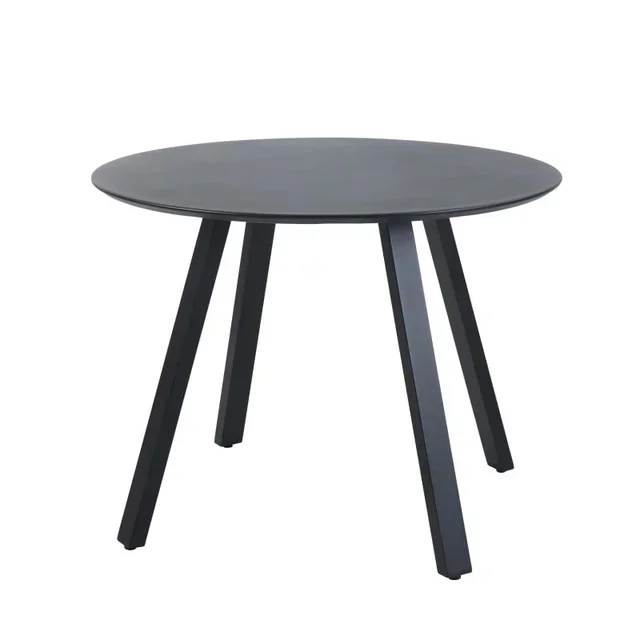 Halo Round Garden Table - Black