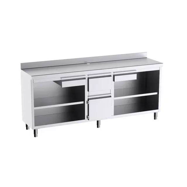 Mesa de Trabajo ECO para Máquina de Café con Peto - 2500x600x1050 mm