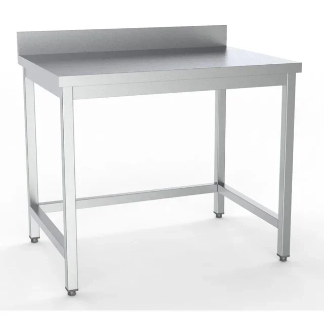 Stainless Steel Professional Work Table with Backsplash - Width 1000 mm x Depth 600 mm