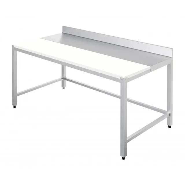 Professional Cutting Table with Stainless Steel Backsplash and Reinforced Structure - L 1000 x D 600 mm