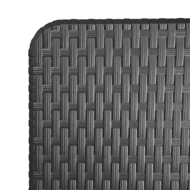 Mesa de Jardim Dobrável Retangular Rattan Preto - 182,9 x 72,8 cm