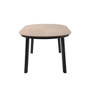 Polly Garden Table - Wooden Top and Black Frame