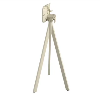 Stehtisch Infinity Tripod Gestell Sand und Tischplatte Tropical Wood Ø 70 cm - HPL