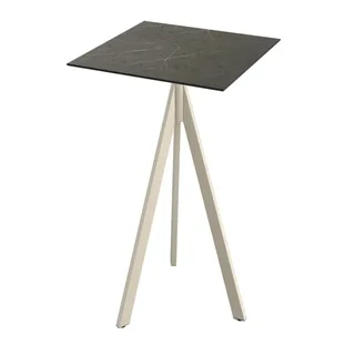 Infinity Tripod Standing Table Sand Base HPL Midnight Marble Top 70x70 cm