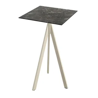 Infinity Tripod Bar Table 70x70 cm - Sand Base and Compact HPL Marble Galaxy Effect Top