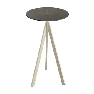 High Table Infinity Tripod Ø 70 cm - Midnight Marble HPL Top and Sand Base