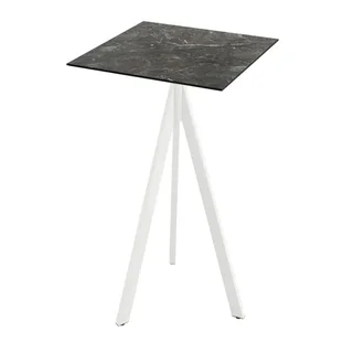 High Table Infinity Tripod White Base Galaxy Marble HPL Top 70x70 cm
