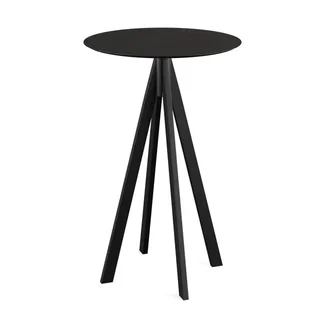 Infinity Tripod High Table 4 Legs Black HPL Round Top Ø 70 cm