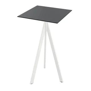High Table Infinity Tripod White Base Black HPL Top 70x70 cm