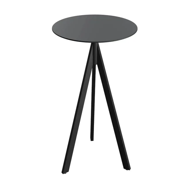 High Table Infinity Tripod Black Base Black HPL Top Diameter 70 cm