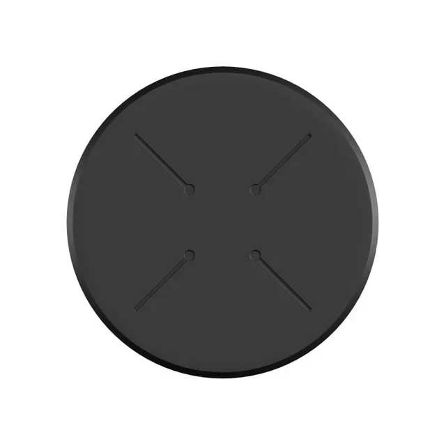 Table Haute Infinity Tripod Piètement Noir Plateau HPL Noir Rond 70 cm